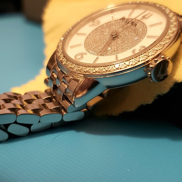 Stunning Bulova Diamond Quartz Watch Model 96R184 main image 6